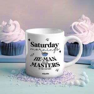 He-Man 80s nostalgia mug, Saturday morning cartoons bag, He-Man cartoon, 80s cartoon, 80s kid, Born in the 80s, Eighties memorabilia, Retro