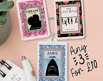 80s Movie Keychains: Jaws, Labyrinth, The Lost Boys - Any 3 Designs