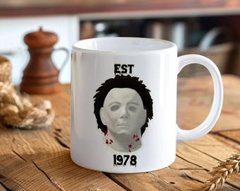Michael Myers Horrorfilm Tasse: Retro Halloween Fantasse
