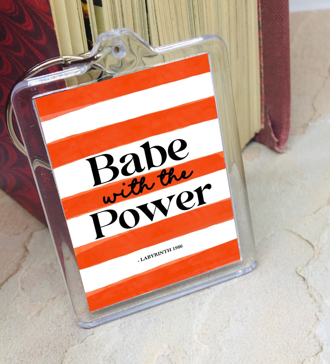 Labyrinth Movie Keychain: 80s David Bowie Goblin King Book Keyring - Etsy