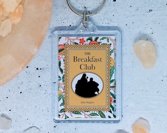 The Breakfast Club Keychain: 80s Movie Vintage Book Cover Keyring