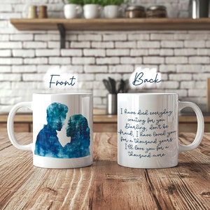 Twilight Mug Bella and Edward Mug Twilight gifts Twilight book page antique book famous couples fairytale mug Vampire mug Horror gothic book