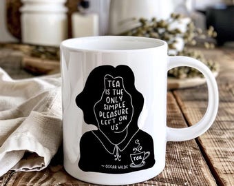 Tazza con citazione di Oscar Wilde: regalo letterario per gli amanti del tè