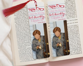 Murder she wrote bookmark, 80s TV show bookish gift, Jessica Fletcher bookmark, Lady cop gift, Detective Series 1980, Nostalgic 80s bookmark