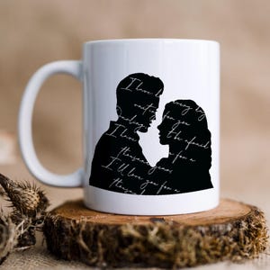 Twilight Mug Bella and Edward Mug Twilight gifts Twilight book page antique book famous couples fairytale mug Vampire mug Horror gothic book
