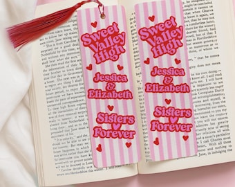 Sweet Valley High Inspired Bookmarks, Retro 80s Paperback Bookmarks, Dear Sister & Double Love, Vintage YA Bookmark Gift Readers teen reader