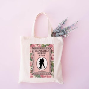 Desperately Seeking Susan movie Tote bag, Madonna movie bag, 1980s movies, 80s gift Madonna fan bag, 80s Retro pop music bag, Movie fan Tote
