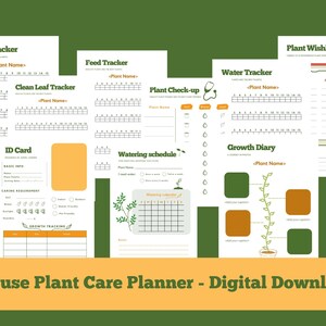 Pianificatore per la cura delle piante da interni A4 stampabile, diario digitale per la cura delle piante, diario di giardinaggio delle piante domestiche, tracker per la cura delle piante, diario per la cura delle piante