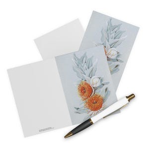 Large Borderless Australian (WA) Eucalyptus Mottlecah Flora Print Greeting Cards (5 Pack)