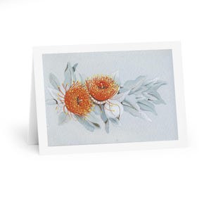 Large Australian (WA) Eucalyptus Mottlecah Flora Print Greeting Cards (5 Pack)