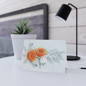 Cartões de felicitações com estampa de flora de eucalipto Mottlecah da Austrália (WA)