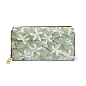 Cartera con cremallera, tarjetero de cuero vegano con motivos de la costa australiana (WA), monedero
