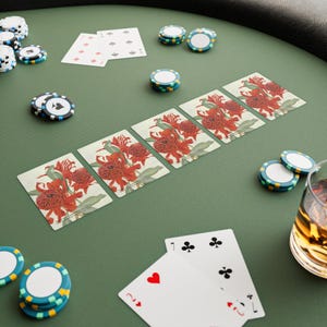Cartes de poker Waratah à imprimé floral australien (NSW)