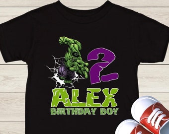Maglietta personalizzata per il compleanno di Hulk maglietta personalizzata per la ragazza di compleanno di Hulk magliette personalizzate per la famiglia di compleanno di Hulk Etsy Italia