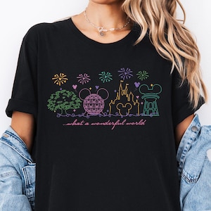 Disney What a Wonderful World Shirt, Disney Theme Parks T-shirt, Disneyland Matching Family Shirt, Magic Kingdom Shirt, Animal Kingdom Tee
