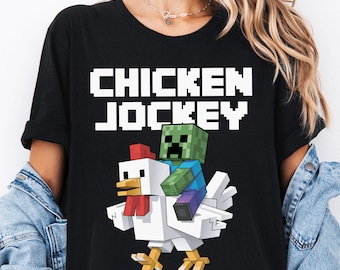 Chicken Jockey T-shirt, Funny Farm Animal Tee, Cute Chicken Rider Sweatshirt, Gamer Kids Shirt, Chicken Lover Gift