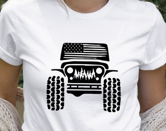 American Off-road Shirt, USA Flag Sweatshirt, US Off-road Tee, 4WD Off-road Shirt, Mountain Car Shirt, Game Day Shirt, Off-road Forest Shirt