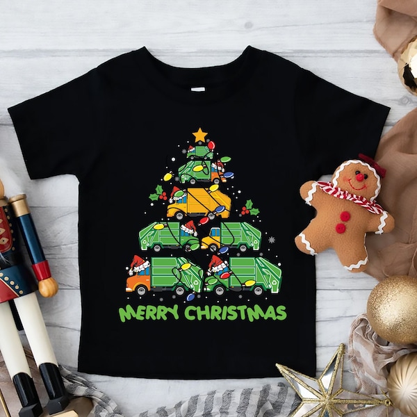 Christmas Trash Truck Shirt, Garbage Truck Christmas Shirt, Christmas Boys Shirt, Trash Vehicle Christmas Shirt, Merry Christmas Truck Shirt