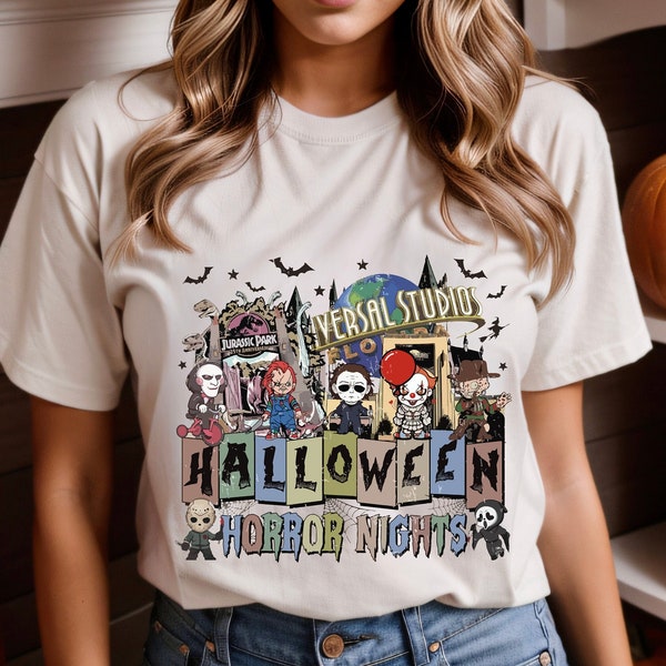 Universal Studios Halloween Horror Nights Shirt, Retro Horror Characters Shirt, Scary Movie Halloween Costume Shirt, Scary Halloween Shirt