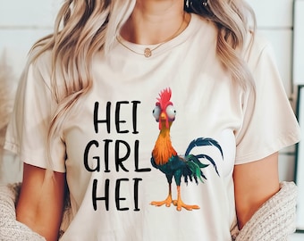 Shirt Hei Girl Hei, shirt prinses Moana, Disney verjaardag meisje shirt, prinses verjaardagsreis, shirt prinses besties, feestvarken familie