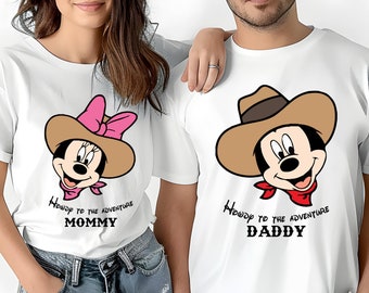 Disney Western Family Shirt, Mickey Western Tee, Minnie Trip T-Shirt, Disney Western Couple Sweatshirt, Minnie Mom Shirt, Mickey Dad Tee
