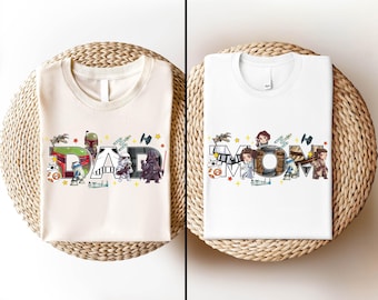 Camiseta Disney Star Wars para mamá y papá, camiseta temática de Star Wars para padres, camiseta de regalo Galaxy's Edge para padres, camiseta de vacaciones en Disneyland