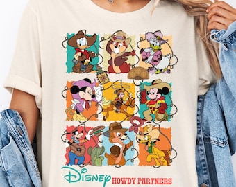 Disney Howdy Partners Shirt, Western Mickey And Friends T-Shirt, Disneyland Vacation Kids Shirt, Wdw Family Trip Tee, Magic Kingdom Gift Tee