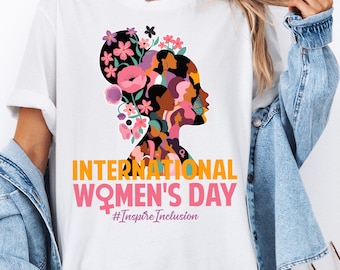 Sweatshirt internationale vrouwendag, shirt Vrouwendag 2026, shirt vrouwendag 8 maart, shirt sterke vrouwen, T-shirt Inspire Inclusion