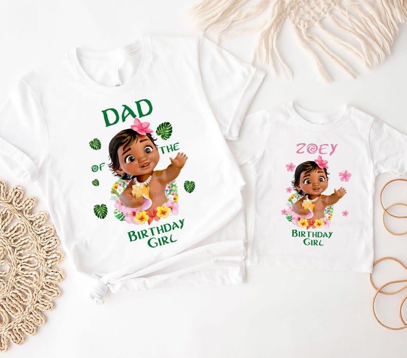 Disney Baby Moana Birthday Group Shirt, Princess Moana Birthday Girl Gift Shirt, Disney Family Matching Bday Shirt, Wdw Birthday Trip Tee