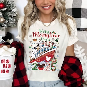 Disney Christmas Cruise Shirt, Mickey Friends Very Merrytime Cruises 2025 Christmas T-shirt, Disney Holiday Tee, Disneyland Family Sweater