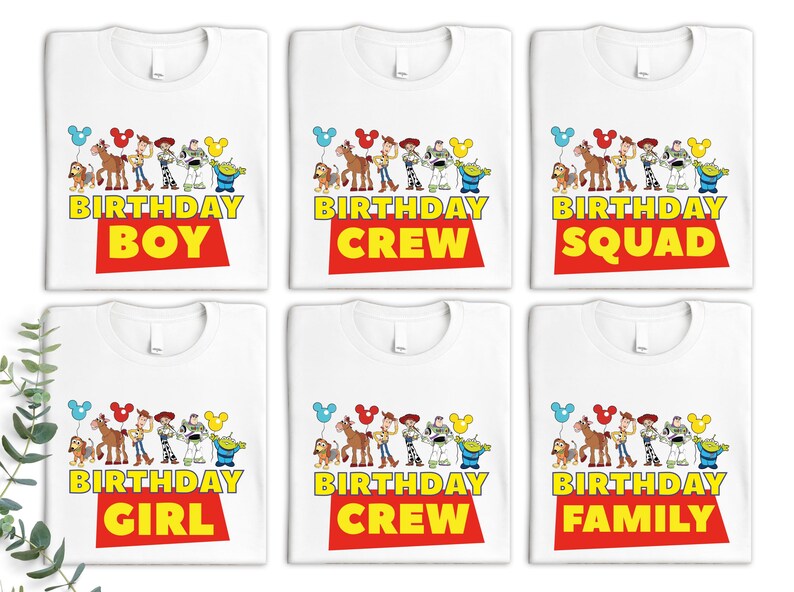 Camiseta de cumpleaños de Toy Story para niño y niña, camiseta de fiesta de cumpleaños familiar de Disney, camiseta del equipo de cumpleaños de Pixar, camiseta de cumpleaños del sheriff Woody Jessie imagen 5