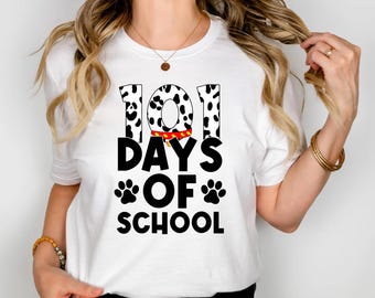 Disney 101 Dalmatian 101 Days Of School, Disney Dog Shirt, Back To School Shirt, 101 Days Smarter Shirt, Kindergarten Shirt, Preschool Shirt