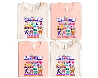 Super Kitties Birthday Girl Shirt, Disney Birthday Queen Tee, Super Cats Family Birthday Sweatshirt, Disney Birthday Women Tee