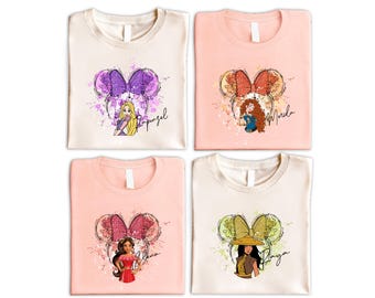 Shirt Disney Princess Trip, Disney Girls Vacation Matching 2026 Tee, Disney Princess Rapunzel Elsa Tee, Custom Disney Family Vacation Tee