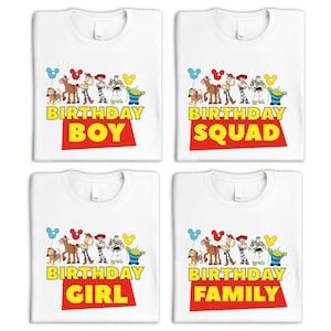 Toy Story Birthday Boy & Girl Shirt, Disney Family Birthday Party Tee, Pixar Birthday Squad Shirt, Sheriff Woody Jessie Birthday Tee