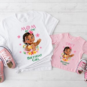 Disney Baby Moana Birthday Group Shirt, Princess Moana Birthday Girl Gift Shirt, Disney Family Matching Bday Shirt, Wdw Birthday Trip Tee