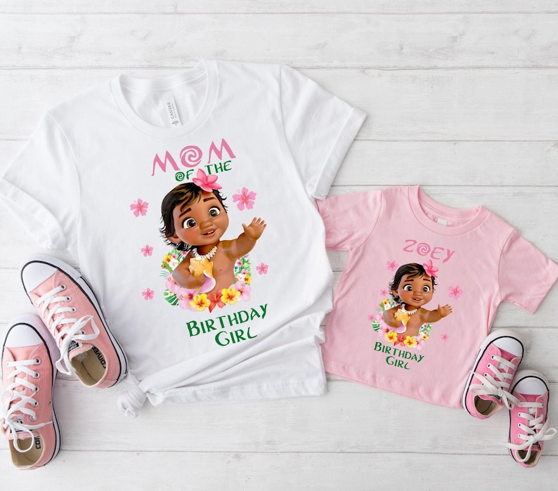 Disney Baby Moana Birthday Group Shirt, Princess Moana Birthday Girl Gift Shirt, Disney Family Matching Bday Shirt, Wdw Birthday Trip Tee