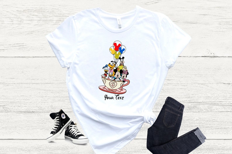 Disney Shirt Mickey and Friends Shirt Disney Characters Tea Etsy