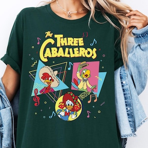 Retro 90s Disney The Three Caballeros Shirt, Donald Jose Carioca Panchito T-Shirt, Disney Vintage Cartoons Shirt, Disneyland Trip Tee