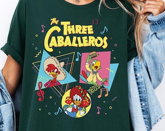 Retro 90er Jahre Disney Die drei Caballeros Shirt, Donald Jose Carioca Panchito T-Shirt, Disney Vintage Cartoons Shirt, Disneyland Trip Tee