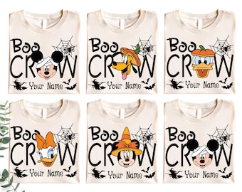 Mickey Minnie Goofy Boo Crew-tröja, Disney Mickey Friends Halloween-tröja, Disneyland Spooky Season Trip, Wdw Halloween barntröja