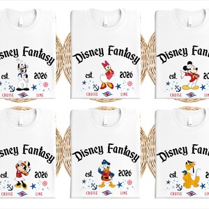 Mickey and Friends Disney Cruise Group Shirt, Disney Fantasy Est 2026 Cruise Line T-Shirt, Matching Disney Cruise Shirt, Wdw Cruise Gift Tee