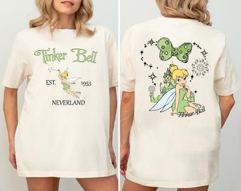 Vintage Disney TinkerBell Shirt, Retro Tinkerbell 1953 Neverland T-Shirt, Peter Pan Shirt, Magic Kingdom Shirt, Disneyland Girls Trip Tee