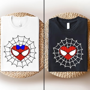 Spider-Man and Spider-Girl Valentines T-shirt, Disney Spider Family Shirt, Disneyland Valentines Matching 2025 Shirt, Spiderman Heart Tee