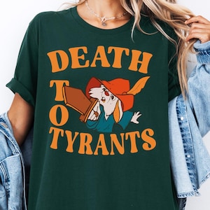 Retro Disney Skippy Rabbit Death To Tyrants Shirt, Robin Hood Matching T-Shirt, Disney Gift Tees, Disneyland Kids Vacation Tee, Wdw Trip Tee