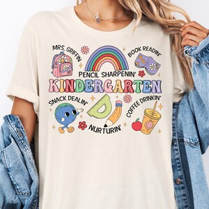 Personalized Kindergarten Teacher Shirt, Pencil Sharpening Teachers T-Shirt, Preschool School Teachers Gift Sweatshirt, Rainbow Teacher Tee