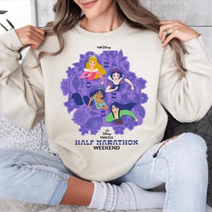 Disney Halbmaraton 2025 Shirt, Prinzessinnen Laufshirt, Disney Schneewittchen Jasmin Mulan Run Shirt, Run T-Shirt