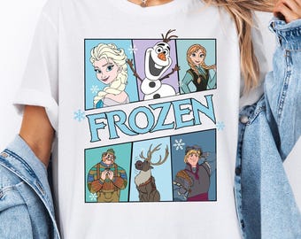 Disney Frozen Shirt, Elsa and Friends T-Shirt, Disney Olaf Anna Kristoff Shirt, Magic Kingdom Kids Shirt, Disneyland Girls Vacation Tee