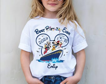 Disney Cruise Best Birthday Ever Tee, Mickey Friends Cruise Custom Birthday T-Shirt, Disneyland Cruise Vacation Birthday Party Gift Tee
