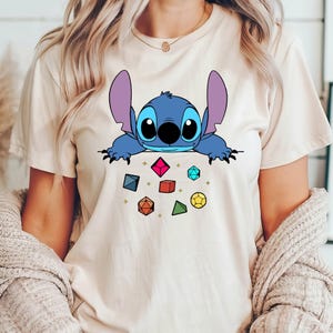 Disney Stitch edelstenen shirt, Lilo and Stitch T-shirt, Disney kindersweater, Stitch Crystal Gems T-shirt, Disneyland familievakantie shirt